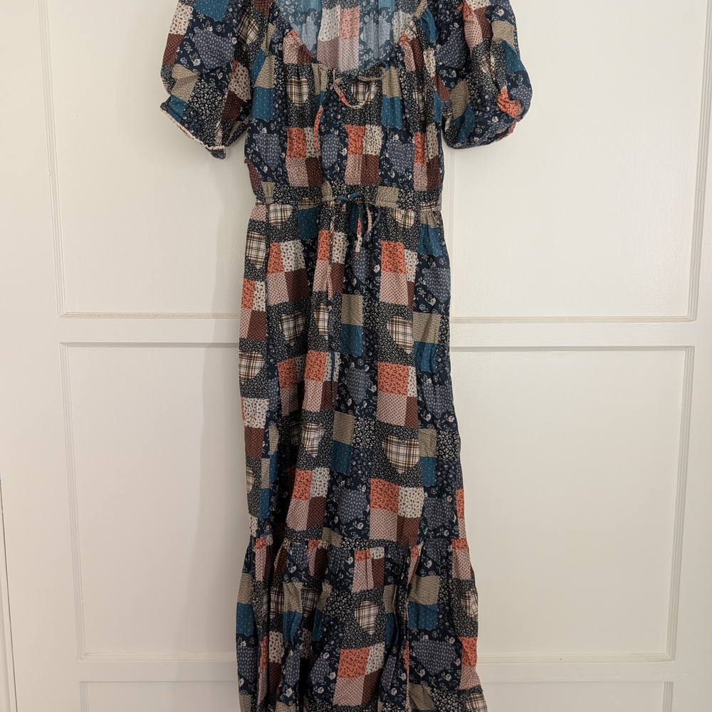 Christy Dawn Brynne Dress Patchwork Blues - image 1